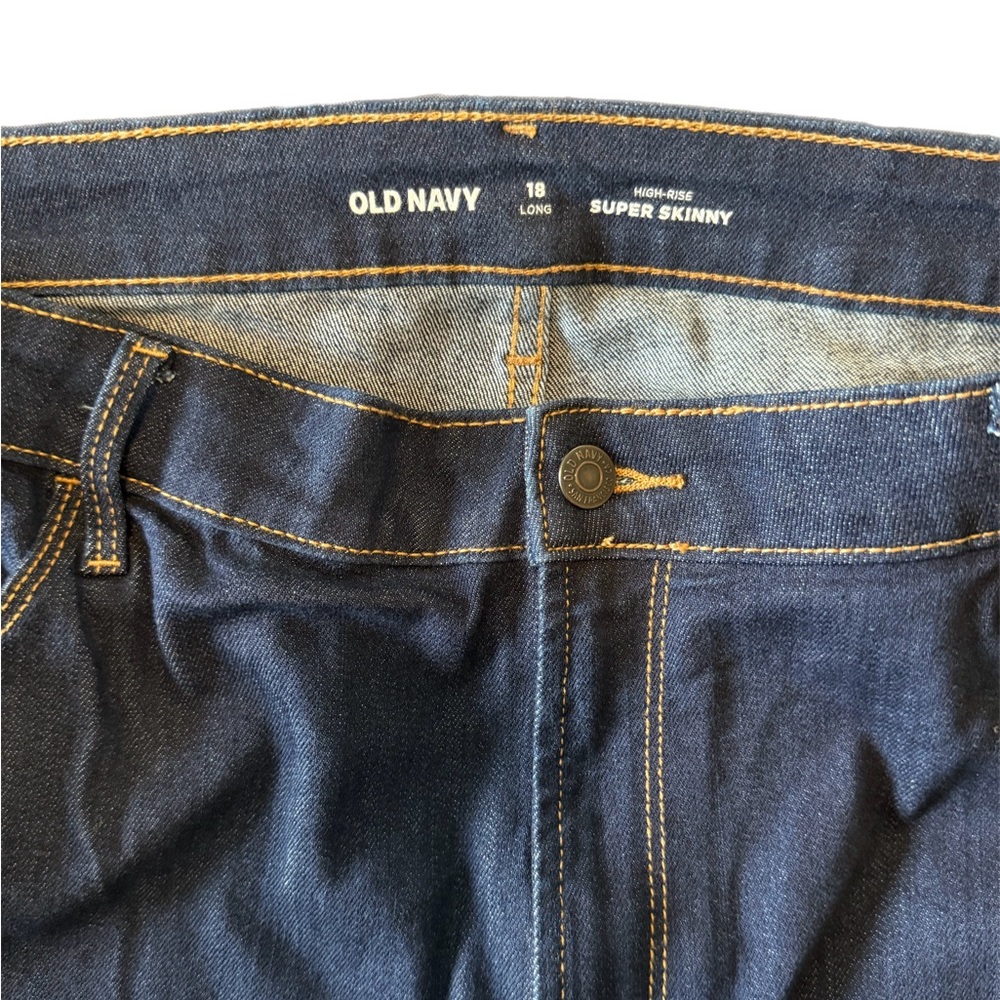 Old Navy Women’s Tall Dark Blue Skinny Jeans - Picture 8 of 10